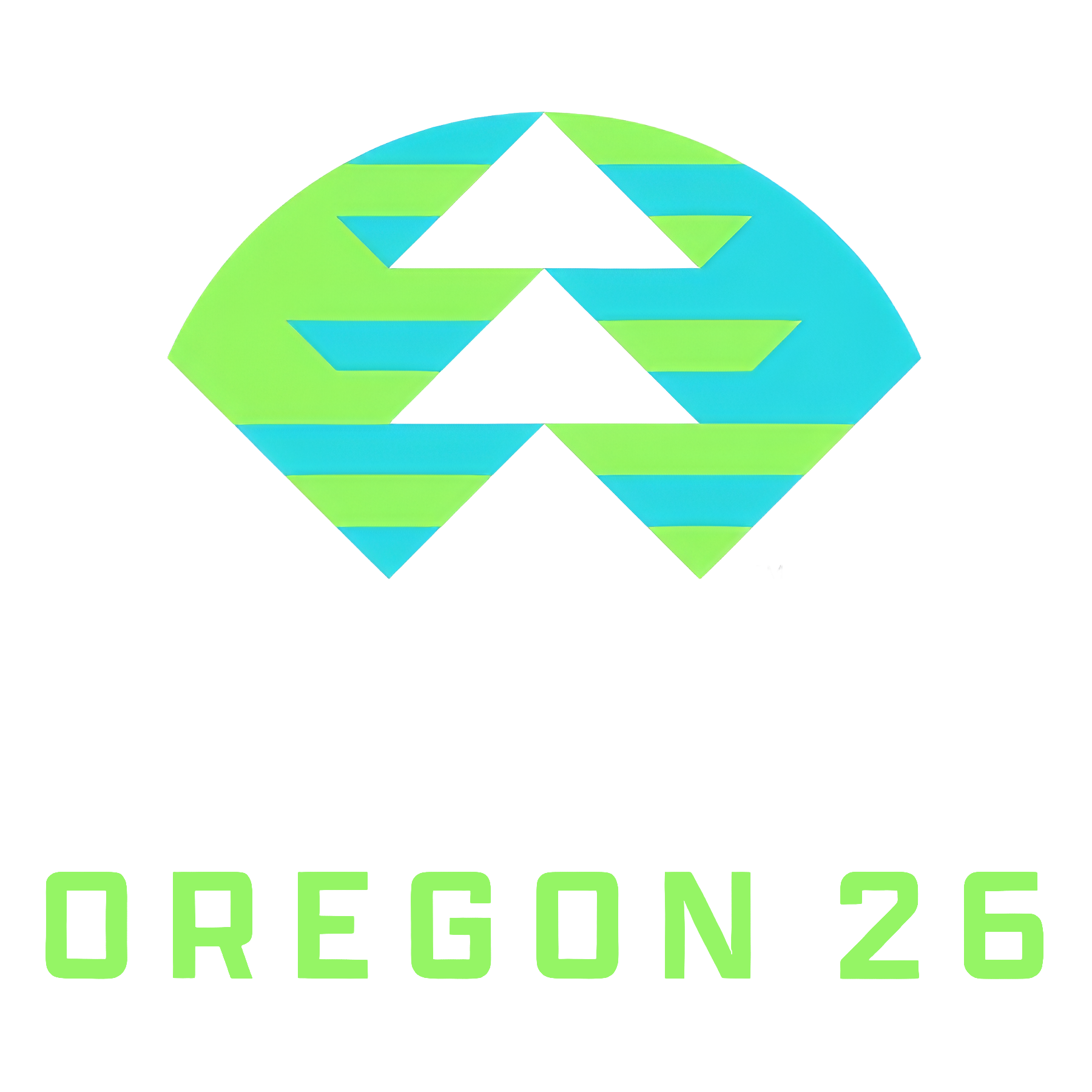 Circular logo with lime green and cyan segments forming an A-shaped white negative space; TM mark at bottom right