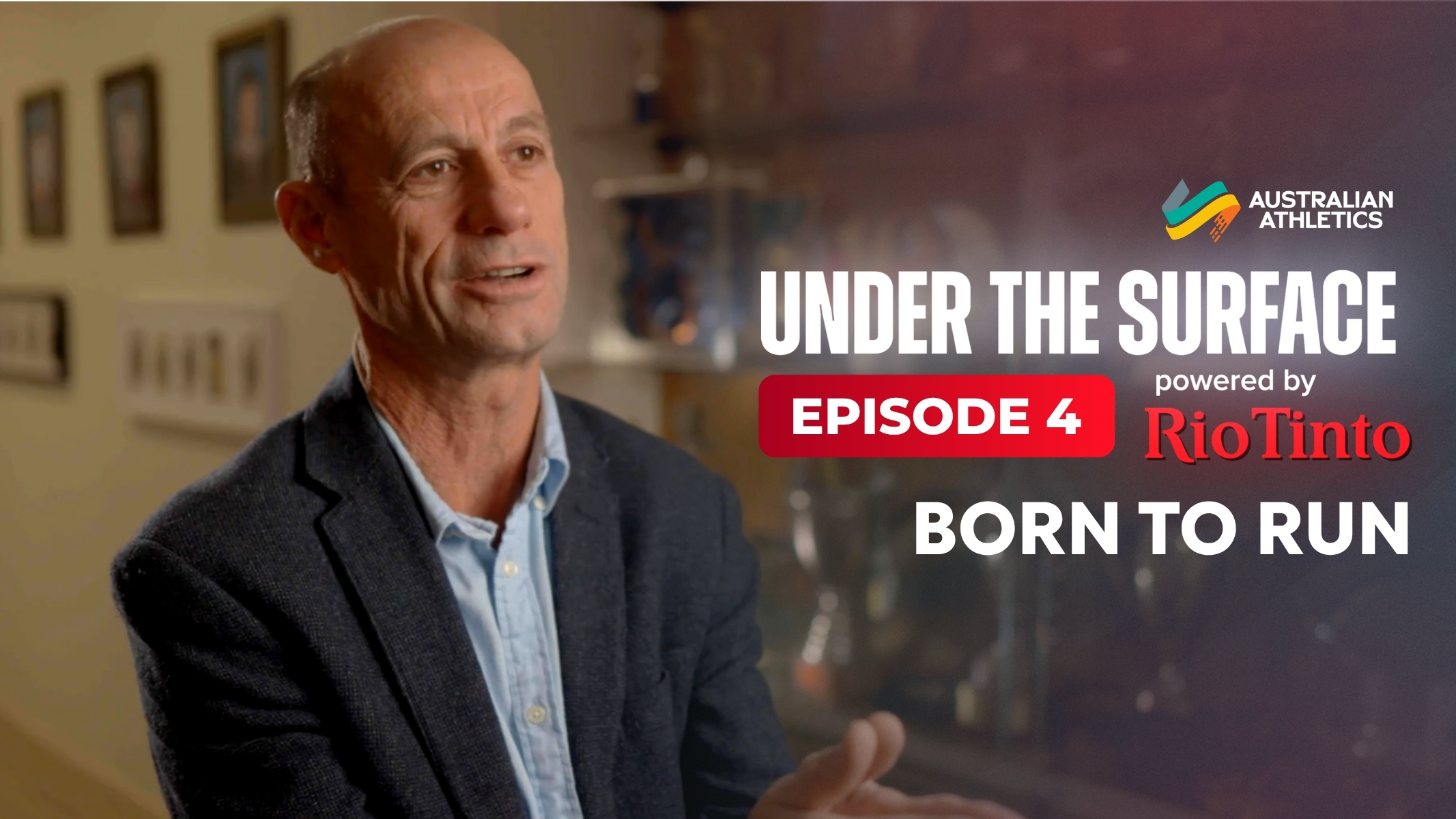 Man in a blazer speaking in an interview setting, with 'Under the Surface Episode 4' and Rio Tinto branding on the right side